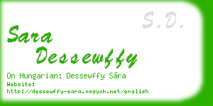 sara dessewffy business card